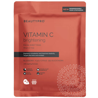 BEAUTYPRO VITAMIN C Brightening Sheet Mask - 100% Biodegradable