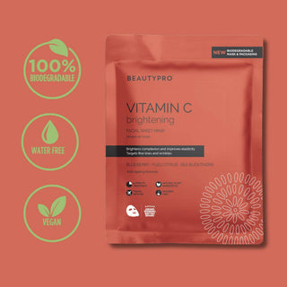 BEAUTYPRO VITAMIN C Brightening Sheet Mask - 100% Biodegradable