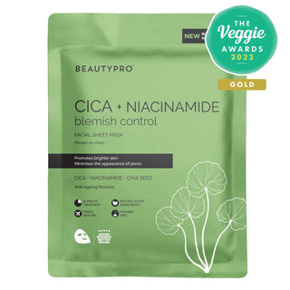 BEAUTYPRO CICA + NIACINAMIDE Blemish Control Mask - 100% Biodegradable