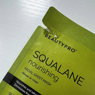 BEAUTYPRO SQUALANE Nourishing Sheet Mask - 100% Biodegradable, Vegan