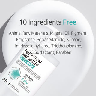 Key ingredients in APLB Glutathione Niacinamide Body Wash