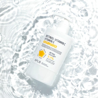 APLB Retinol Vitamin C Vitamin E Body Lotion styled product shot