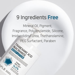 Key ingredients in APLB Tranexamic Acid Niacinamide Body Lotion