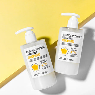 APLB Retinol Vitamin C Vitamin E Body Wash styled product shot