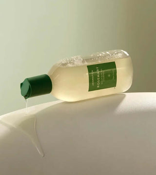 AROMATICA Rosemary Scalp Scaling Shampoo styled product shot