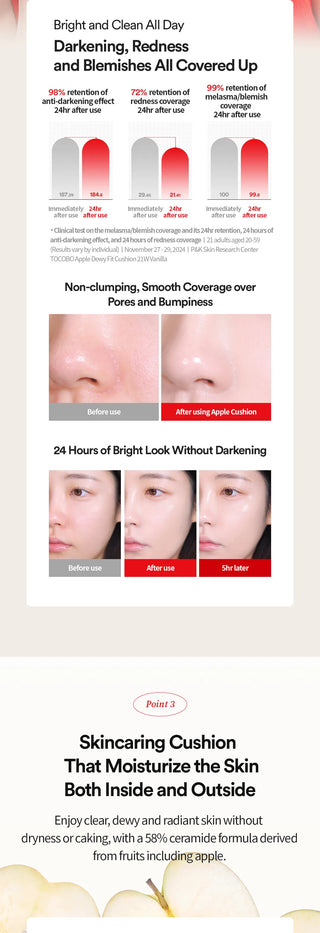 TOCOBO Apple Dewy Fit Cushion