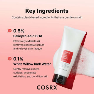 Key ingredients in COSRX Salicylic Acid Daily Gentle Cleanser