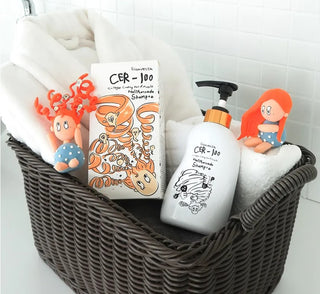Elizavecca CER-100 Collagen Coating Hair A+ Muscle Helltornado Shampoo styled product shot