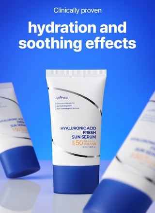Clinical test results for ISNTREE Hyaluronic Acid Fresh Sun Serum SPF50+ PA++++