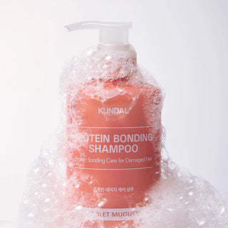 KUNDAL Protein Bonding Shampoo Violet Muguet styled product shot