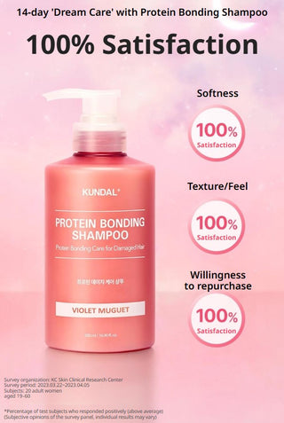 Results of using KUNDAL Protein Bonding Shampoo Violet Muguet