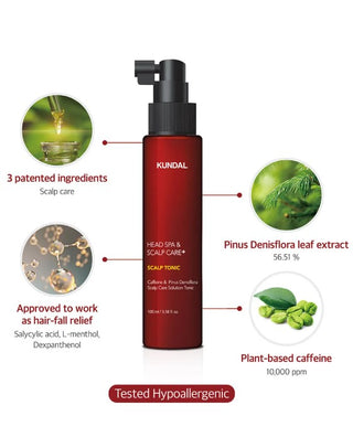 Key ingredients in KUNDAL Head Spa & Scalp Care+ Scalp Tonic