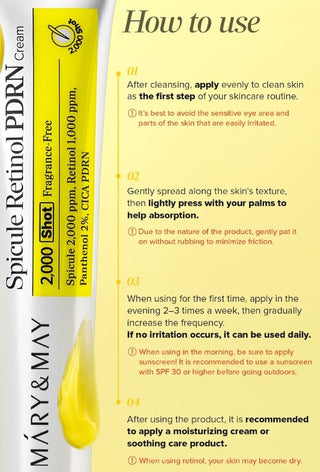 How to use Mary&May Spicule Retinol PDRN Cream