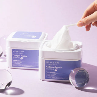 Mary&May Collagen Peptide Vital Mask styled product shot