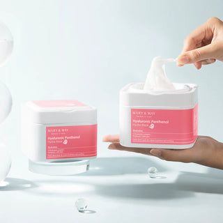 Mary&May Hyaluronic Panthenol Hydra Mask styled product shot