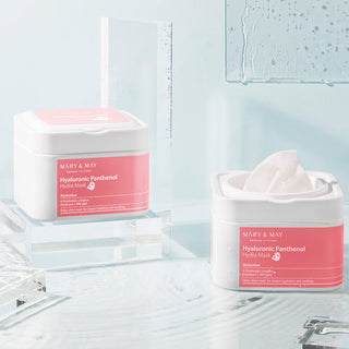 Mary&May Hyaluronic Panthenol Hydra Mask styled product shot