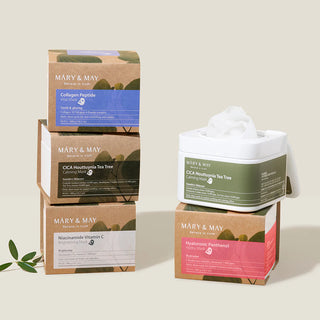 Mary&May Hyaluronic Panthenol Hydra Mask styled product shot