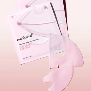 Medicube PDRN Pink Collagen Gel Mask styled product shot