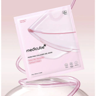 Medicube PDRN Pink Collagen Gel Mask styled product shot