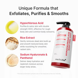 Medicube Hypochlorous Acid Body Peel Shot styled product shot