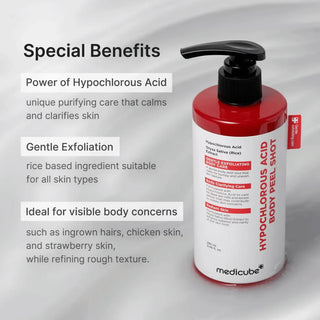Medicube Hypochlorous Acid Body Peel Shot styled product shot