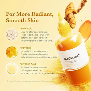 Medicube Kojic Acid Turmeric Resurfacing Toner styled product shot