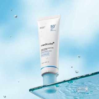 Medicube Zero Pore Moisture Sun Serum styled product shot