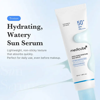 Medicube Zero Pore Moisture Sun Serum styled product shot
