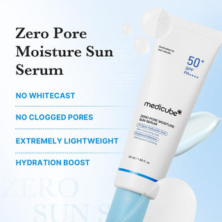 Medicube Zero Pore Moisture Sun Serum styled product shot