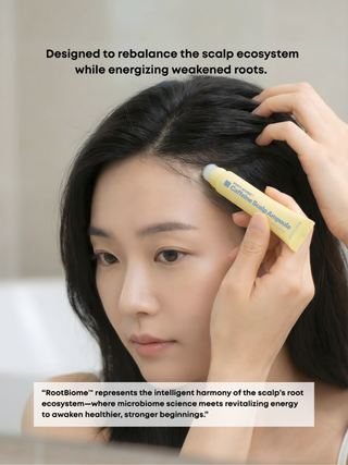 NINE LESS Root-Biome™ Caffeine Scalp Ampoule styled product shot