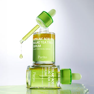 PURITO SEOUL Azelaic Acid 10 Kojic Tea Tree Serum styled product shot