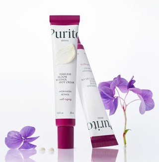 PURITO SEOUL Timeless Bloom Retinol Spot Cream styled product shot