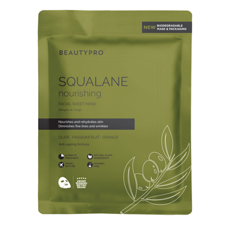 BEAUTYPRO SQUALANE Nourishing Sheet Mask - 100% Biodegradable, Vegan