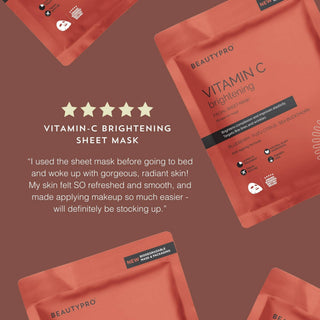 BEAUTYPRO VITAMIN C Brightening Sheet Mask - 100% Biodegradable