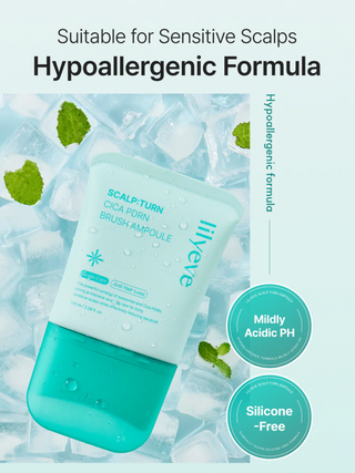 lilyeve Scalp:Turn CICA PDRN Brush Ampoule styled product shot