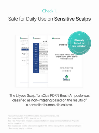 lilyeve Scalp:Turn CICA PDRN Brush Ampoule styled product shot